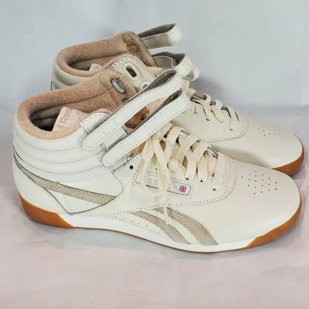 Reebok Beige Freestyle Hi Sneakers Women's Size 8 NWOB